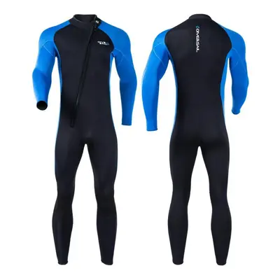 (blue, S) 3mm Men Women Neoprene Wetsuits Surf Suit Kitesurf Snorkel Swimwear Scuba Diving Suit