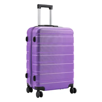 24 Inch Hardshell Rolling Luggage Trolley Travel Case, Purple