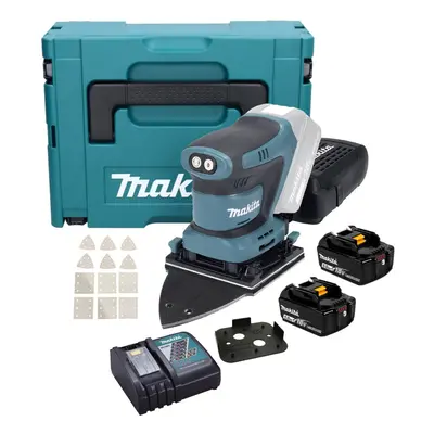 Makita DBO480RTJ 18v LXT 1/4 Sheet Cordless Palm Detail Sander + Delta + 2x5ah