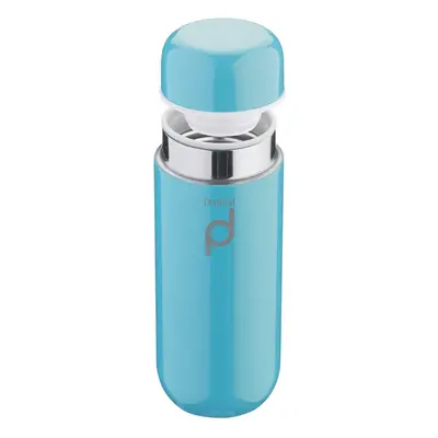 Grunwerg Vacuum Insulated Drinkpod Capsule Flask, Stainless Steel, Blue, 200ml