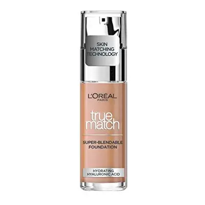 L'Oreal Paris True Match Liquid Foundation, Skincare Infused With Hyaluronic Acid, Spf 17, Avail