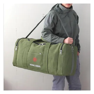 (army green, L) Travel Duffel Bag 40l-75l Foldable Overnight Bag Lightweight Oxford Cloth Large 