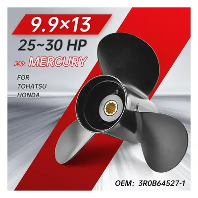 Aluminum Alloy Propeller For Tohatsu Mercury Nissan Outboard - 9.9 X Inch, Blade,10 Spline - Fit