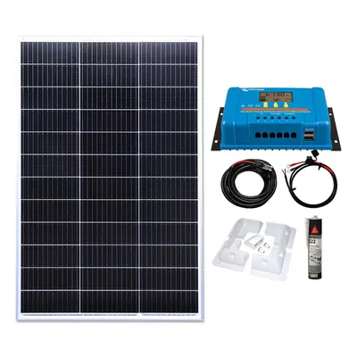 Victron 150w Solar Panel Kit charging PWM-DUO Dual battery Controller sikaflex