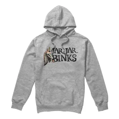 (M, Sport Heather) Star Wars Mens Jar Jar Binks Hoodie