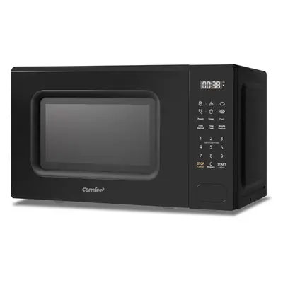 (Black) 20L Digital Microwave with Cooking Presets, Speed Cook, Power Levels, Defrost and Memory