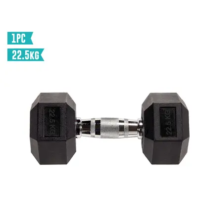 (22.5KG Single) Hex Dumbbell Rubber Weight From 2.5 KG to KG