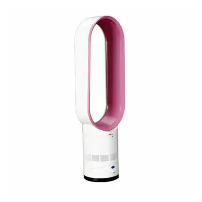 (Oval rectangle,Pink) Bladeless Tower Fan with Timer & Remote Control