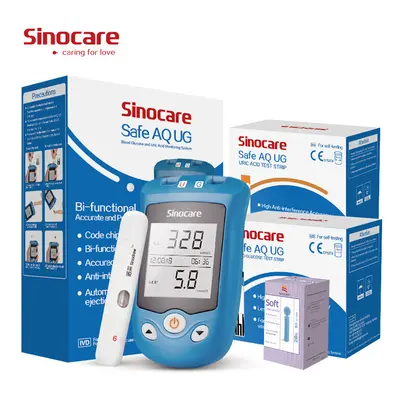 Sinocare in AQ UG Blood Glucose & Uric Acid Monitor Kit