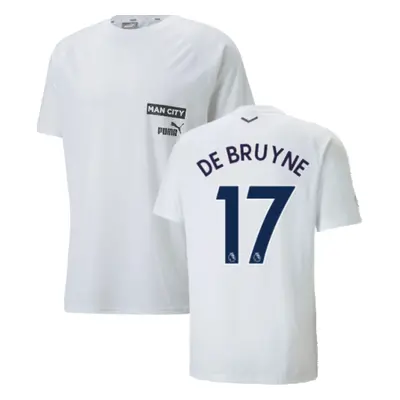 (XL) Man City Casuals Tee (White) (DE BRUYNE 17)