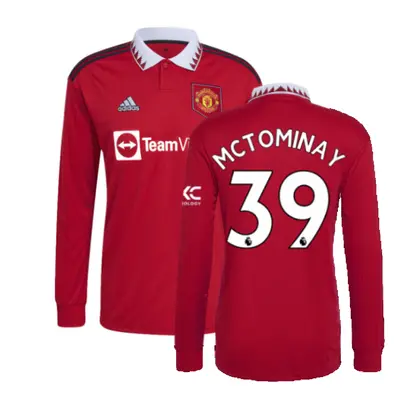 (XL) Man Utd Long Sleeve Home Shirt (McTOMINAY 39)