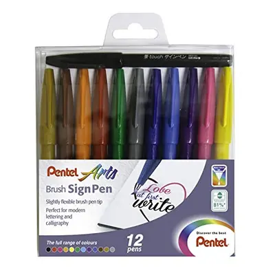 Brush Sign Pen 12pc Wallet