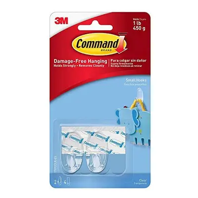 Command Strips 17092CLR Small Clear Command Hooks Count