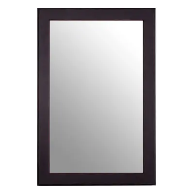 Large Wall Mirror, Grain Pattern Black Frame Mirror for Home, Office, Closet