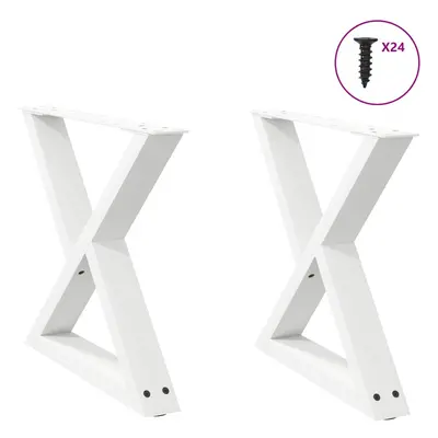 (white, x (42-43.3) cm) vidaXL Coffee Table Legs pcs Black 60x(30-31.3) cm Steel