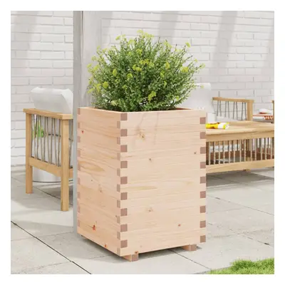 vidaXL Garden Planter 50x50x72.5 cm Solid Wood Pine