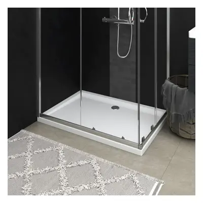 vidaXL Rectangular ABS Shower Base Tray White Bathroom Plumbing Shower Parts