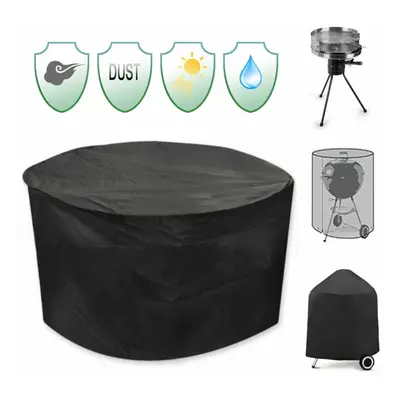 30inch Patio Round Pit Cover Waterproof UV Protector Grill BBQ Chair Table Shelter Black