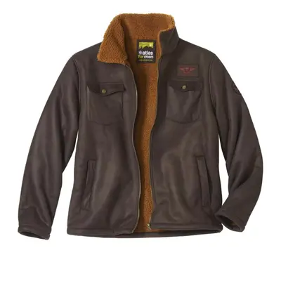 (XL, Brown) Atlas For Men Mens Faux Suede Water Repellent Jacket