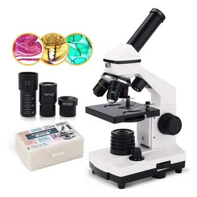 [Upgraded] Compound Monocular Microscope 40X-2000X for Kids,Adults and Students, Precision Biolo