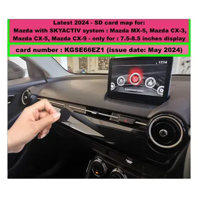 MAZDA 2,3,6,CX-3.CX-5, CX-9, MX-5 SkyActiv SD CARD NAVIGATION MAP