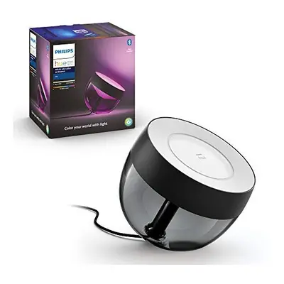 Philips Hue Iris White and Colour Ambiance [Black] Smart LED Table Lamp, with Bluetooth Works wi