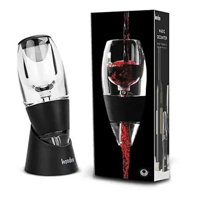 Hotder Wine Aerator Decanter with Base Gift Set for Red Wine Black for Christmas Gift