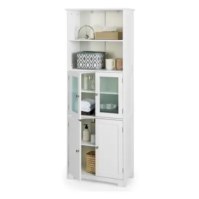 Tall Bathroom Storage Cabinet Freestanding Kitchen Pantry Cupboard