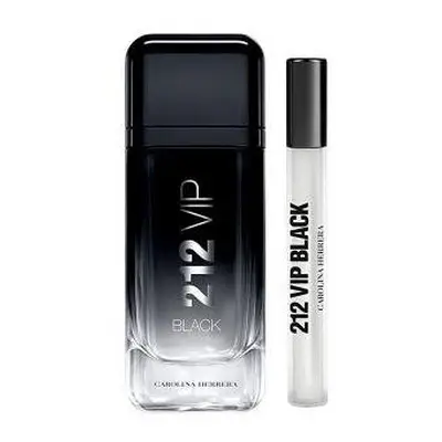 212 Vip Black Pcs Set For Men: 3.4 Eau De Parfum + 0.34 Eau De Parfum