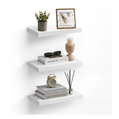 VASAGLE Wall Shelves Set of Floating Shelves Wall Mounted x 15.7 x 1.5 Inches Display Shelves fo