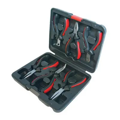 6 Piece Mini Pliers Set/Kit Long Flat Combination Bent Side & End Nose