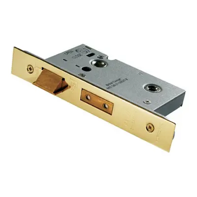 Architectural Tubular Locking Bathroom Door Latch 64mm Stainless Brass