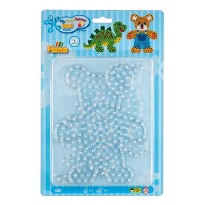 HAMA - Blister Pack of Plates Bear and Dinosaur for Ironing Beads Size Maxi - Creative Activitie