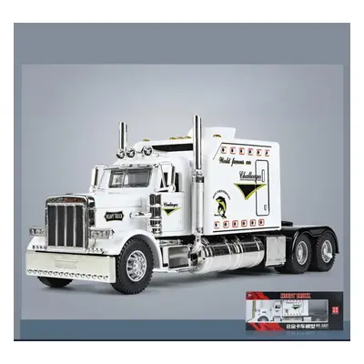 (white, 1/24-Size:24*9.5*6.5cm) 1/24 Scale American Trailer Tower Head Automotive Alloy Static C