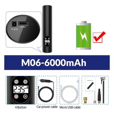 (M06W) E-ace 150psi Car Tyre Inflator 6000mah Led Lighting Tire Inflatable Pump Portable Air Com