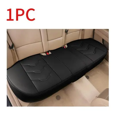 (black, 1pc rear cover) Seametal Ultra Luxury Car Seat Cover Leather Cushion Universal Breathabl