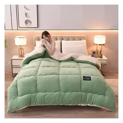 (avocado,green, 220*240cm10kg) "ultra-plush Winter Quilt - Live Broadcast Of Warm Lambskin Velve