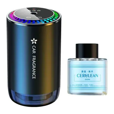 (Ocean breeze) Car Air Freshener Fragrance Diffuser With Colorful Light Auto On/off Spray Modes 