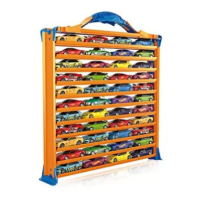 Hot Wheels Rack N' Track Cars & Toys Organizer Storage with Compartments - Toy Display Case, Mul