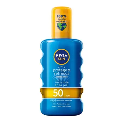 Spray Sun Protector PROTEGE & REFRESCA Nivea Spf (200 ml) (200 ml)