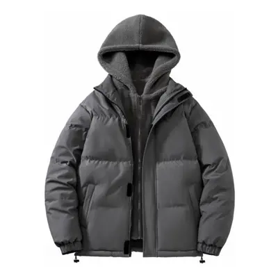 (grey, 4XL) Autumn And Winter Warm Winter Cotton-padded Jacket For Men And Women Padded Jacket L