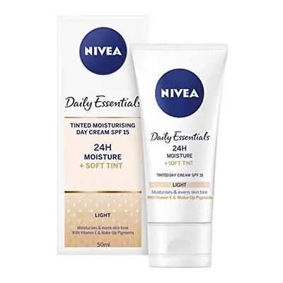 3 x NIVEA Daily Essentials Tinted Moisturising Day Cream Natural SPF 50ml