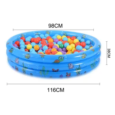 (blue, 130) Children Inflatable Swimming Pool Outdoor Piscina Portable Water Play Crocks Kid Bat