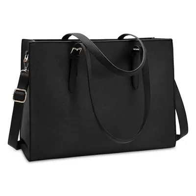 (Black) Bags for Women 15.6 inch Large Tote Bag Ladies Handbag Business Work Bag