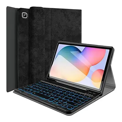 Samsung Galaxy Tab S6 Lite Case with Keyboard & Built-in Pen Holder-Slim Smart S6 Lite Case with