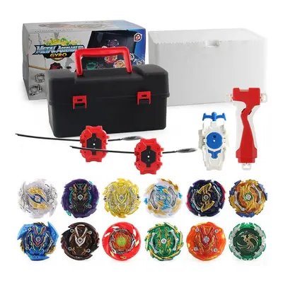 (Black) pc Gyro Beyblade Burst Set w/Launcher+Box