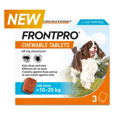 (Large Dog 10-25kg) FRONTPRO Chewable Tablets Flea and Tick Treatment