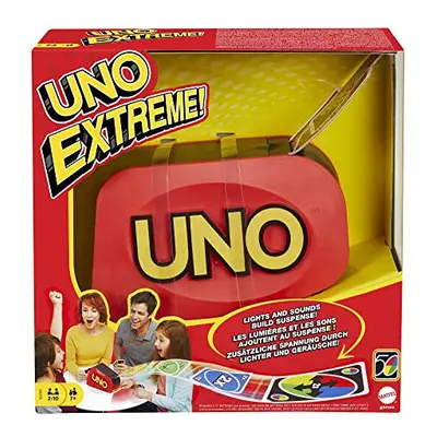 UNO Extreme Card Game Featuring Random-Action Launcher with Lights & Sounds & Cards, Kid, Teen &