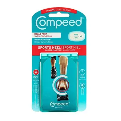 Compeed Sports Heel Blister Plasters, Hydrocolloid Plasters, Foot Treatment, Heal fast, 20% Extr