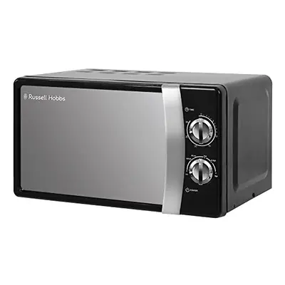 Russell Hobbs RHMM701B Litre W Black Solo Manual Microwave with Power Levels, Ringer & Timer, De